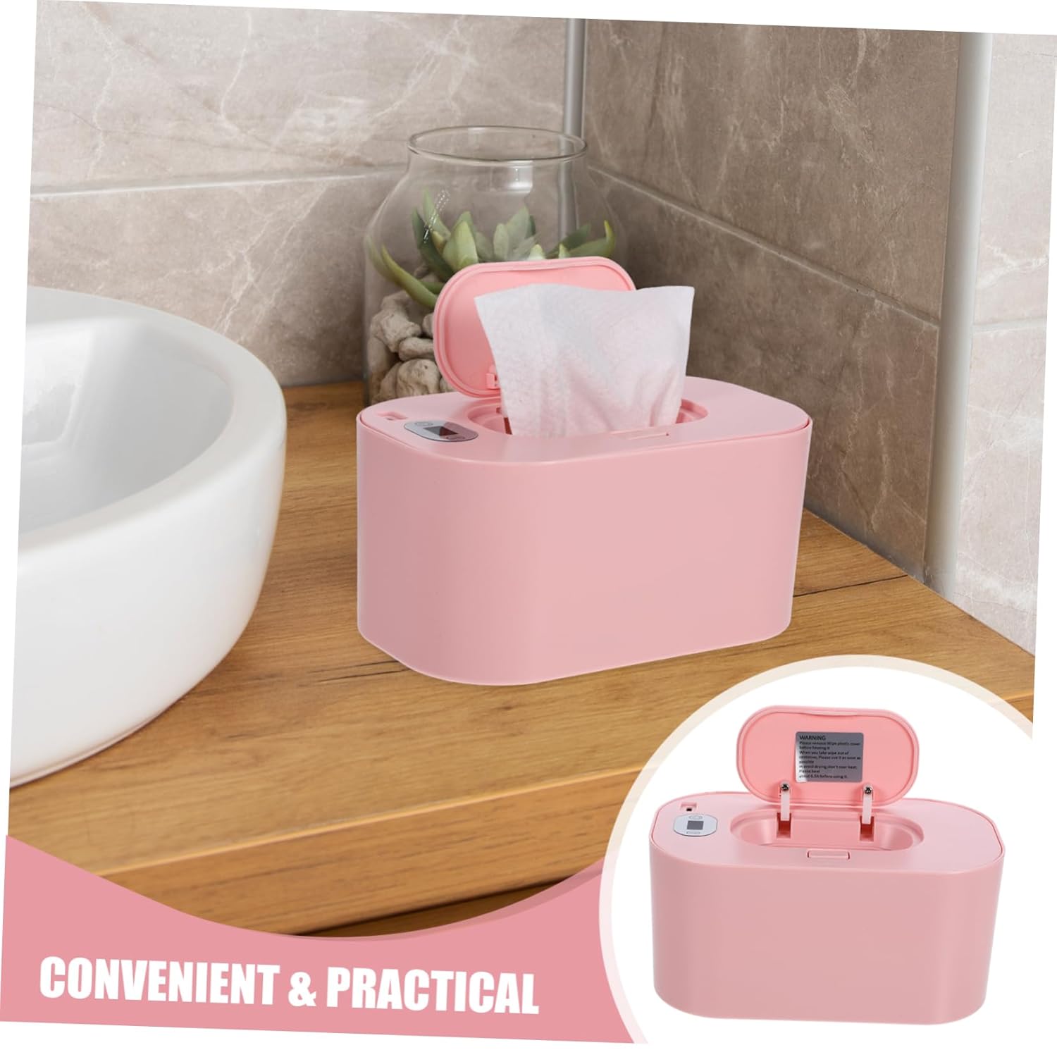 BESTonZON 1pc Wet Tissue Heater for Wipes Temperature Wipe Warmer USB Interface for Convenient Use for Home Travel