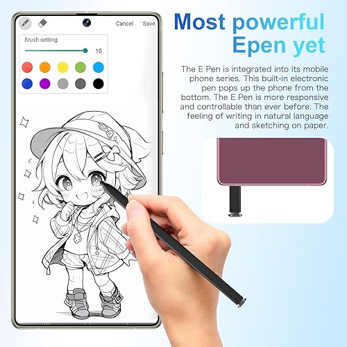 Miniatura 5 de SZV Teléfono celular I25 Ultra desbloqueado, 12 + 512 GB 5G teléfono desbloqueado, bolígrafo integrado, batería Android 14 de 7000 mAh, pantalla HD