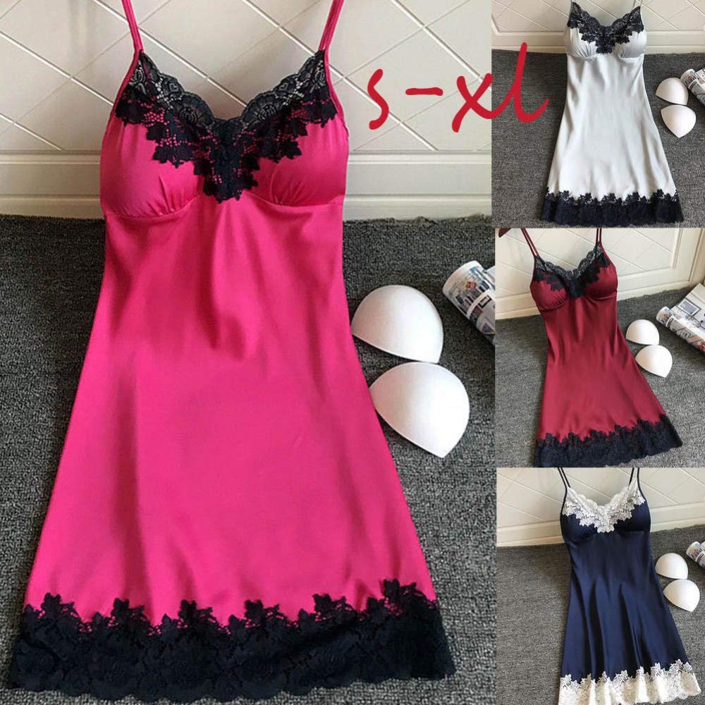 Dessous Strapse Set Reizwäsche Spitze Bustier LingerieSatin Nachtwäsche Damen Damen Nachthemd Sexy Dessous Damen Nachtwäsche