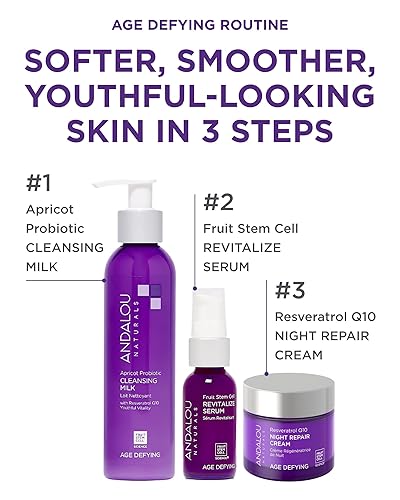 Miniatura 3 de Crema reparadora de noche Resveratrol A10 de Andalou Naturals, 1.7 onzas, paquete de de 1