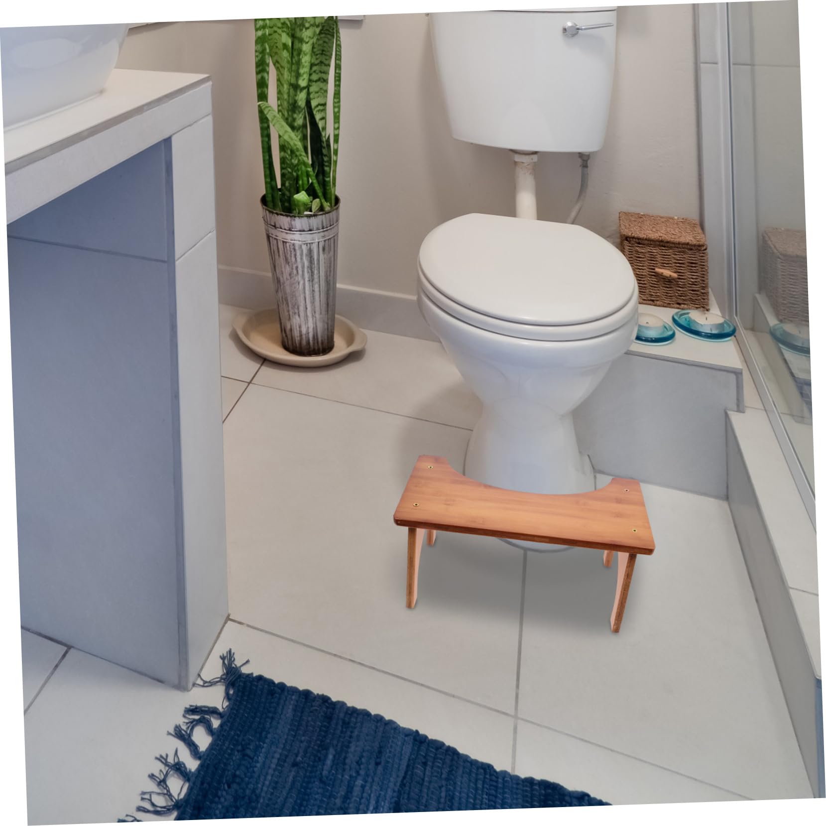 PACKOVE Sgabello per Wc Antiscivolo Sgabello da Bagno Sedia per Doccia Piedi per Casa