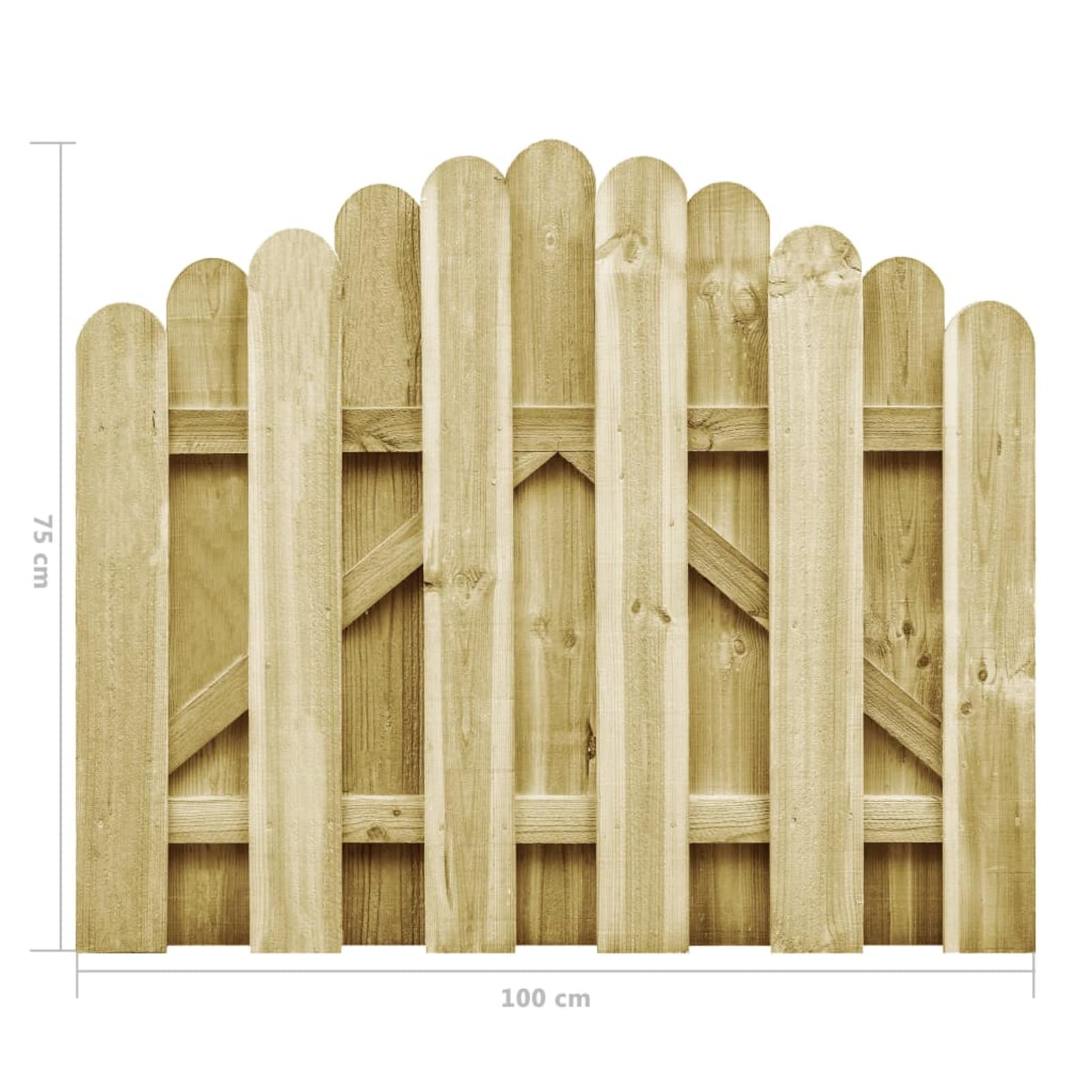 Portail de Jardin en Bois de Pin Imprégné - Design Rustique & Résistant