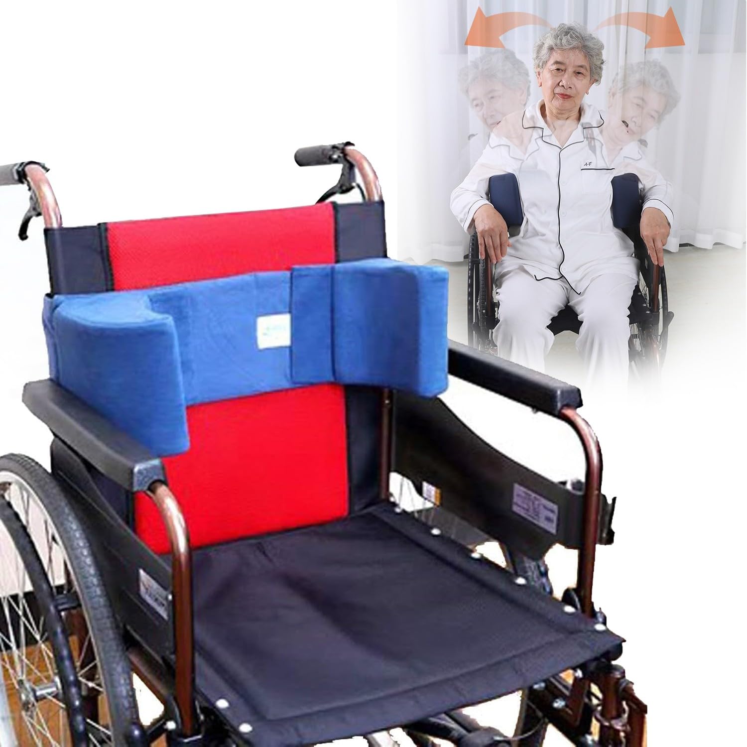 Soporte Lateral para Protectores Laterales de sillas de Ruedas, cojín de Soporte Lumbar para Cama y Silla de Ruedas, Almohadilla Antideslizante para reposabrazos de Silla para usuarios de sillas de