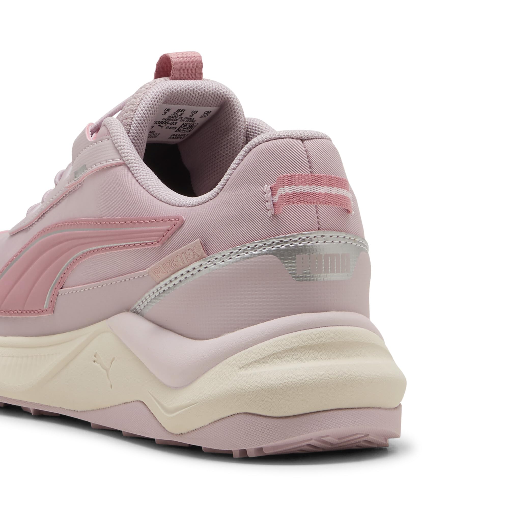 Puma Evolve 2.0 Trail PURETEX LO JR Sneaker, pudrowy róż-ciemnoróżowy palisander srebrny, 4 UK