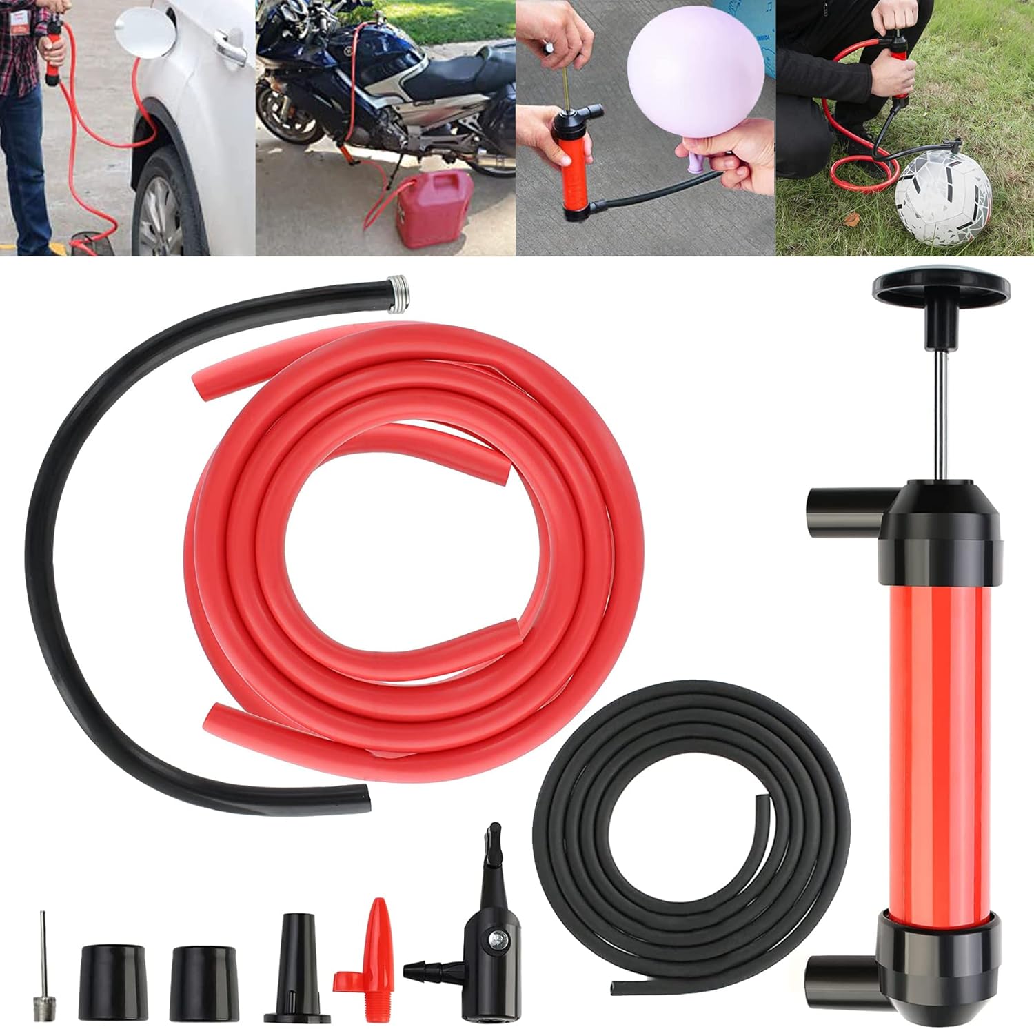 Bomba Manual de Combustible,Bomba de Sifón Manual,Kit de Bomba de Sifón,Transferencia de Deposito Gasoil,Bomba de Transferencia de Combustible,Bomba sifón Manual,Bomba Transferencia líquido Agua
