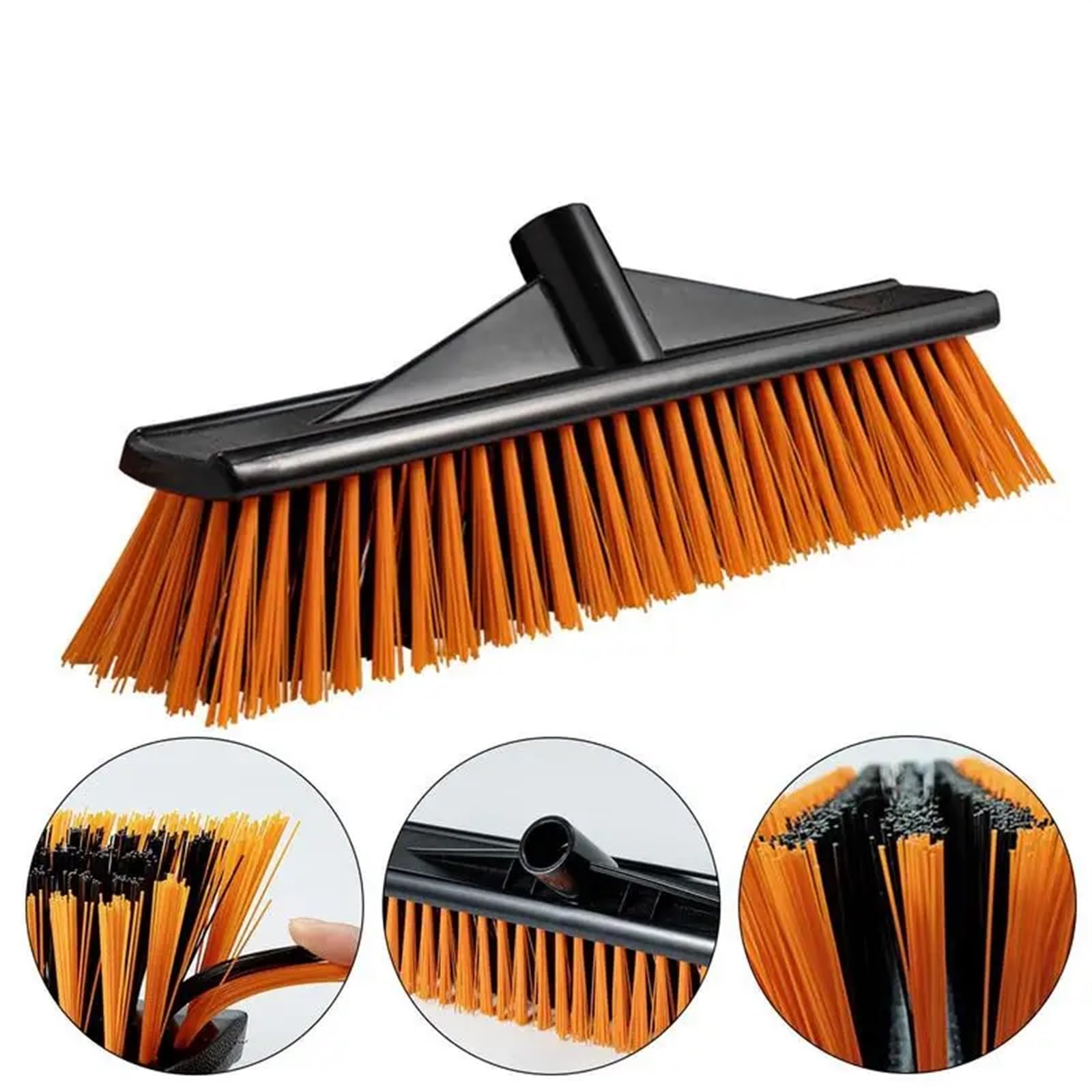 Besen Draußen Besen mit harten Borsten, Schrubber mit steifen Borsten, tragbare Kehrbürste for den Außenbereich, for Fußböden, Duschreinigungsbürste, Bodenschrubberbürste(40cm)
