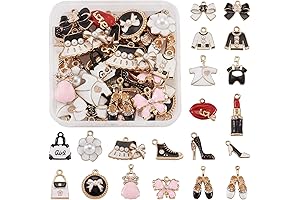 Cheriswelry 40pcs Designer Metal Croc Charms