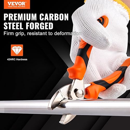 Miniatura 2 de VEVOR Juego de alicates de 8 piezas, acero de alto carbono, alicates de junta de ranura de 12"10"8", alicates de línea de 8", alicates de junta