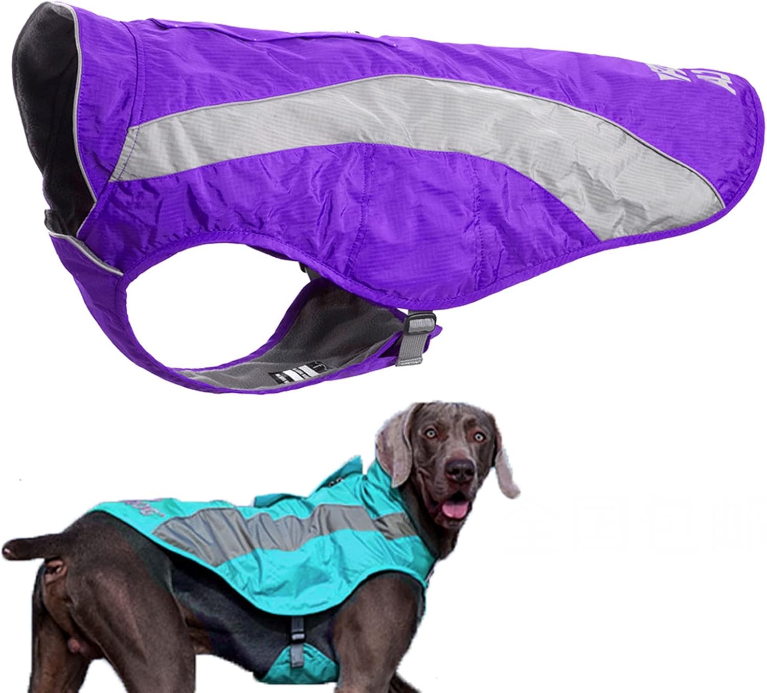 Dog Cooling Vest Harness Evaporation Cooler Coat Dog Cooling Jacket for Summer Outdoor Hiking Walking and Camping Lightweight for Small Medium Large Dogs Reflective,Purple,S(Bust:43