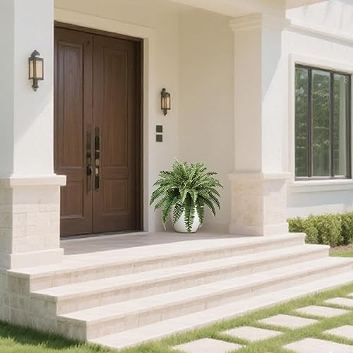 Miniatura 6 de Helechos artificiales colgantes de 41 pulgadas, helechos artificiales de Boston grandes, 61 ramas, planta verde seda artificial para decoración al