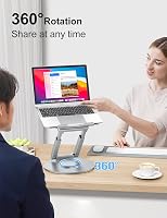 Tounee Állítható Laptop Állvány 360° Forgatható Ezüst 10-17 Colos Notebookhoz 2