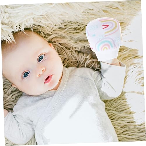 Miniatura 5 de 1 juego de guantes antiarañazos para bebés, niños pequeños, conjuntos de punto para niñas, conjunto de gorro de hormiga, gorro para bebés, juego