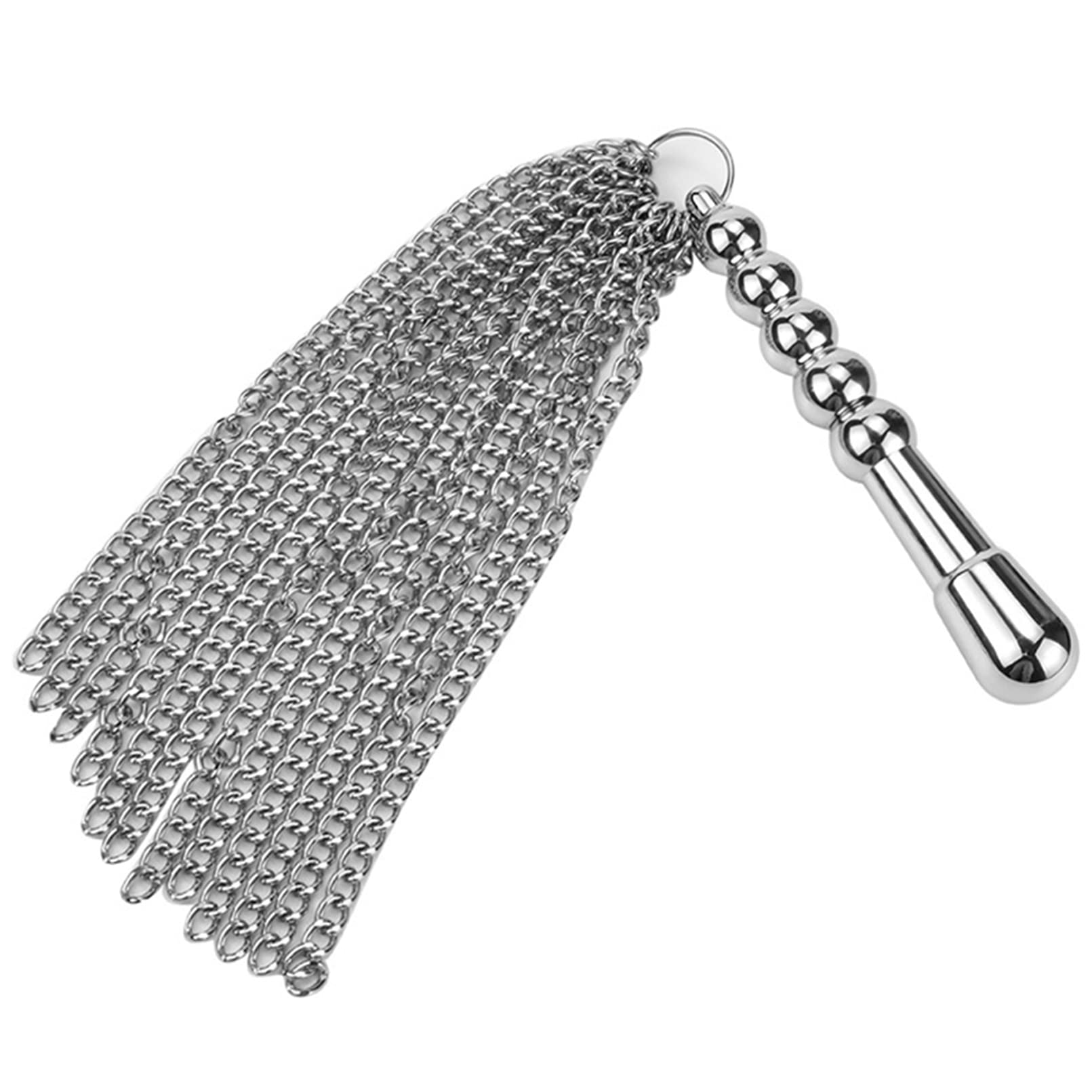 Horse Riding Whip, Metal Tassel Riding Crop Flogger Teaching Training Tool for Equestrian with Metal Handle