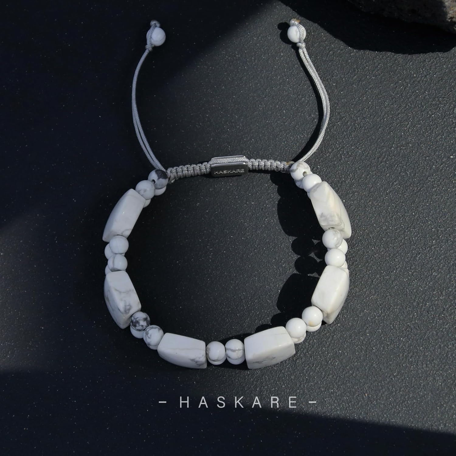 HASKARE Protection Crystals Mens Beads Bracelet, Unique Stone Crystal for Men Howlite Beaded Bracelets, Premium Handmade Bracelet Natural Crystal Jewelry for Men Gifts for Christmas Fathers Day - Image 7