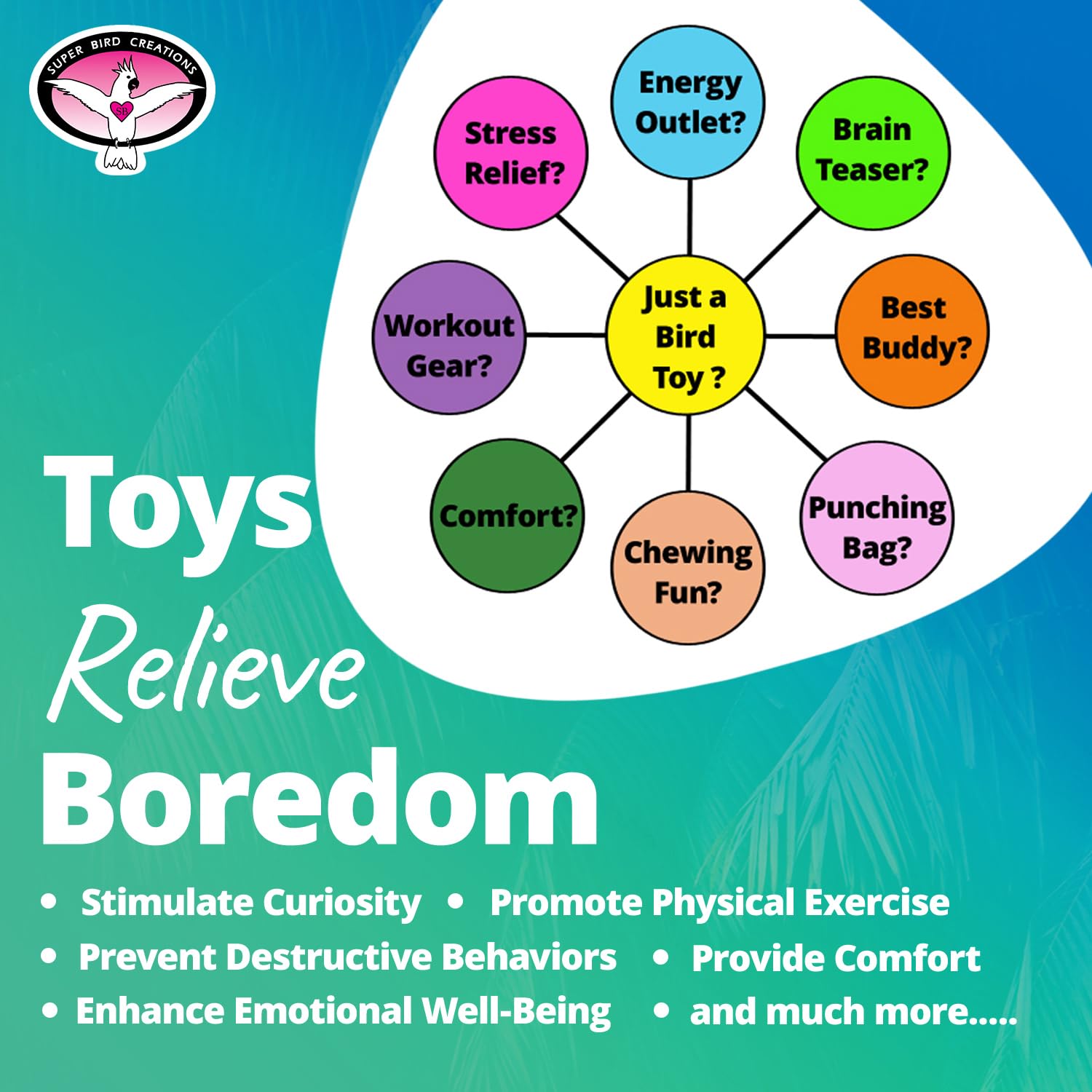 Super Bird Creations SB1225 Birdie Keyboard Bird Toy - Hardwood