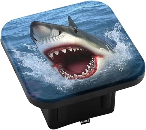 Vista 22 de Swono - Cubierta para enganche de remolque con bandera estadounidense, águila calva y Constitución, cubierta de goma para receptores de enganche