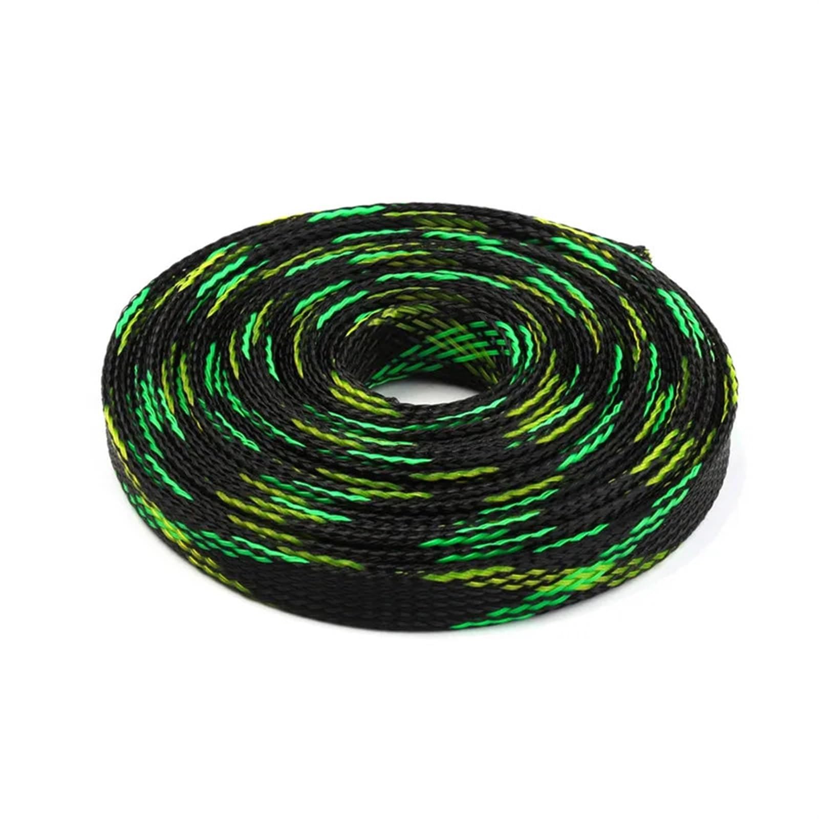Guaina for cavi intrecciata espandibile da 20/50/100 m, guaina isolante protettiva for, for 4/6/8/10/12/15/20 mm per ufficio e casa TV/computer/audio(Black Green,15mm,50M)