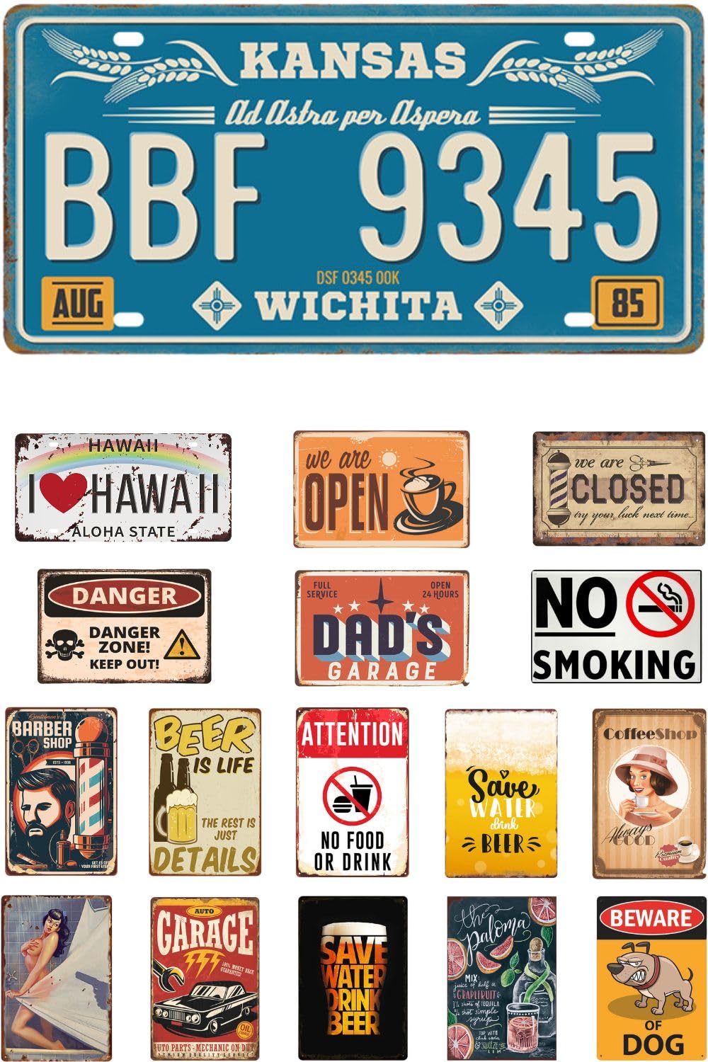 Amazon | レトリカン ブリキ看板 全120種類 アメリカン 雑貨 ナンバー