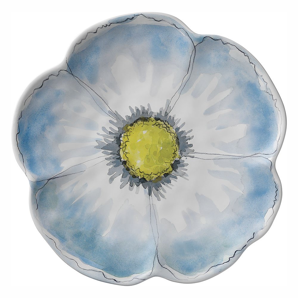 Merritt International Floral Sketchbook 11.5in dinner plate - Blue