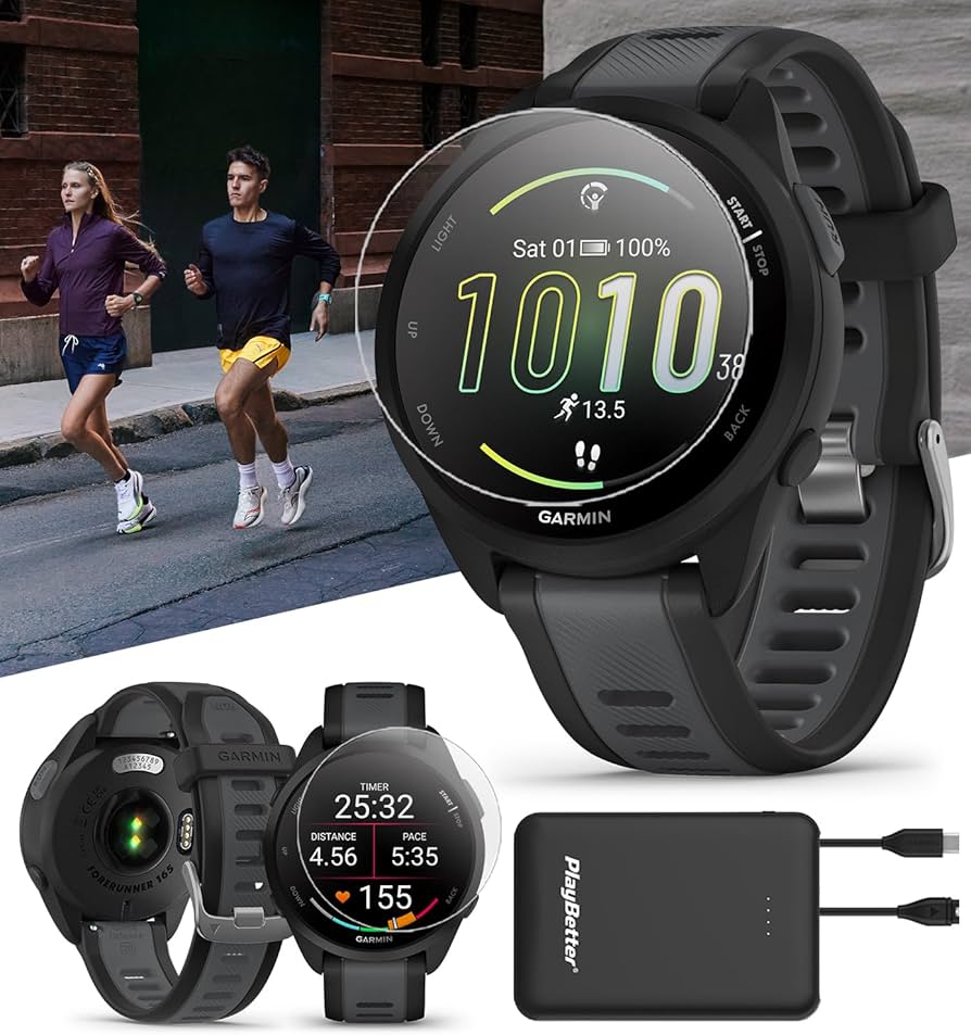 Amazon.com: PlayBetter Garmin Forerunner 165 (Black/Slate