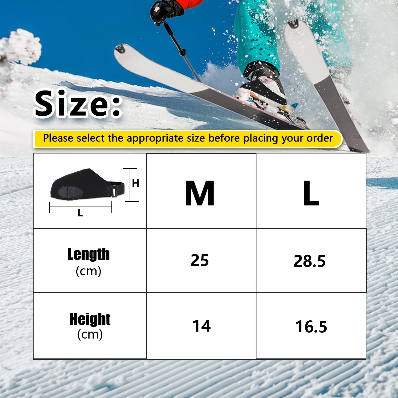 Tryly 2 pares de fundas para botas de esquí, fundas para botas de esquí de invierno para calidez, fundas para zapatos de esquí para nieve, mantiene tus pies secos y calientes para esquiadores,