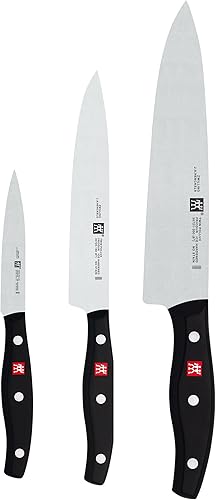 ZWILLING Twin Signature - Juego de cuchillos alemanes de 3 piezas, afilados para afeitar, fabricado en una fábrica alemana propiedad de la empresa
