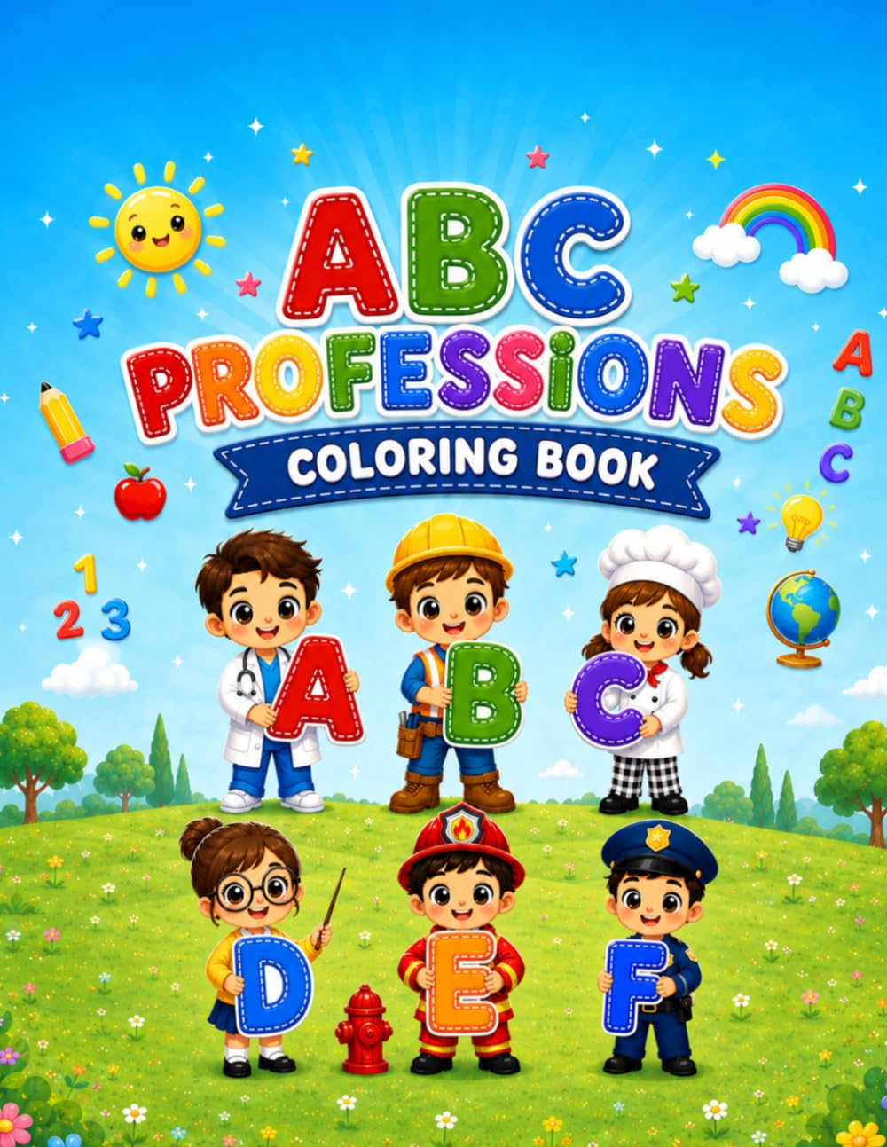 ABC Professions Coloring Book Volume 2: Fun Careers Alphabet Coloring Pages for Kids Ages 3-8