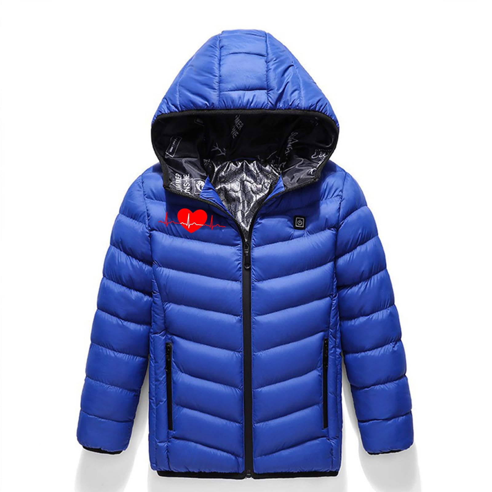 Niños Chaqueta Calefactable Chaleco calefactable para niños USB Chaquetas Calefactables Térmico Chaqueta de Plumas Calefactor 3 Zonas Calefactor Temperatura Ajustable para Invierno al Aire Libre Esquí