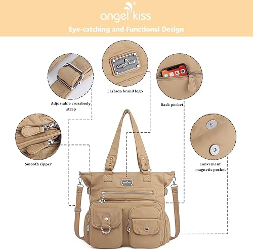 Miniatura 6 de Angel Kiss Bolsos de mano para mujer, bolsos de cuero sintético PU, bolsos de hombro para mujer, bolsos de bolsillo PU, Bags, Pockets