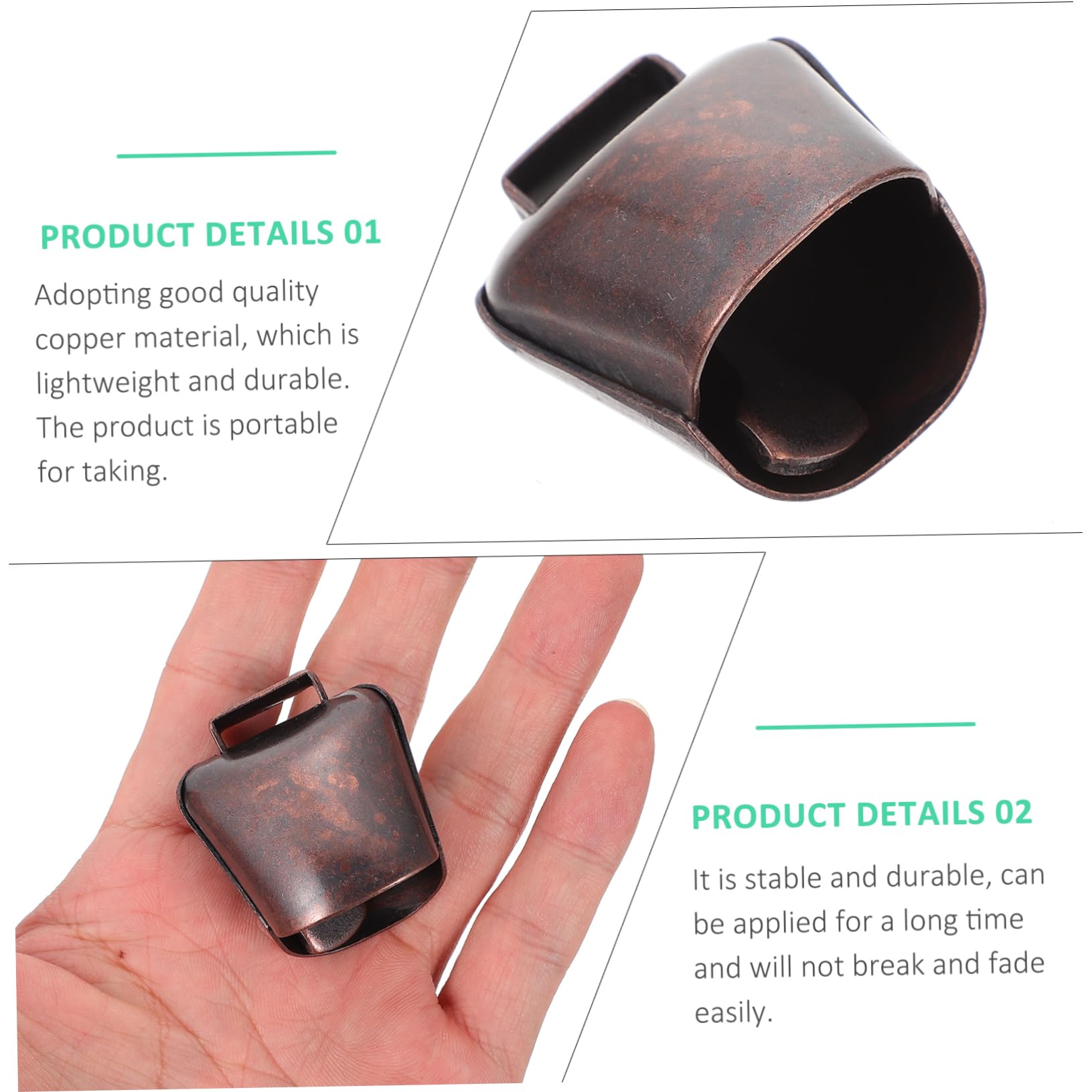 Levemolo Loud Far-Range Grazing Bells 16 Pcs Purple Decorative Bells for Farming Animal Alert