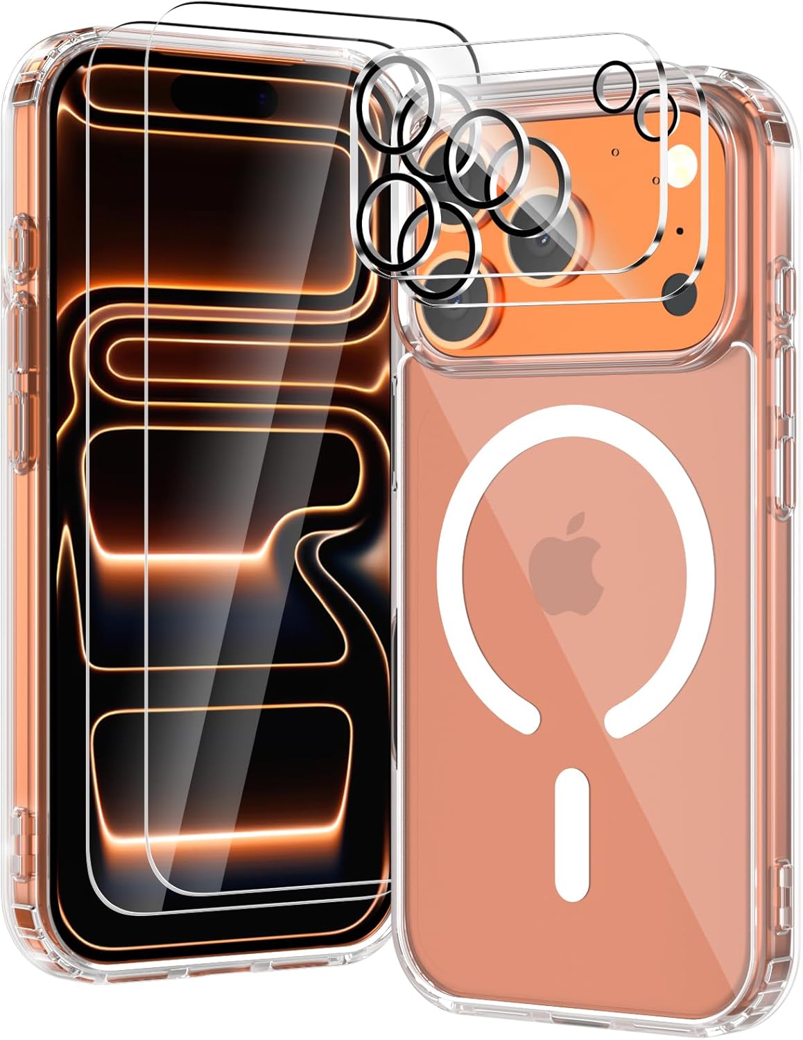 YIRSUR Magnetic for iPhone 17 Pro Max Case Clear with 2 Screen Protector and 2 Camera Lens Protector… YIRSUR Magnetic for iPhone 17 Pro Max Case Clear with 2 Screen Protector and 2 Camera Lens Protector…