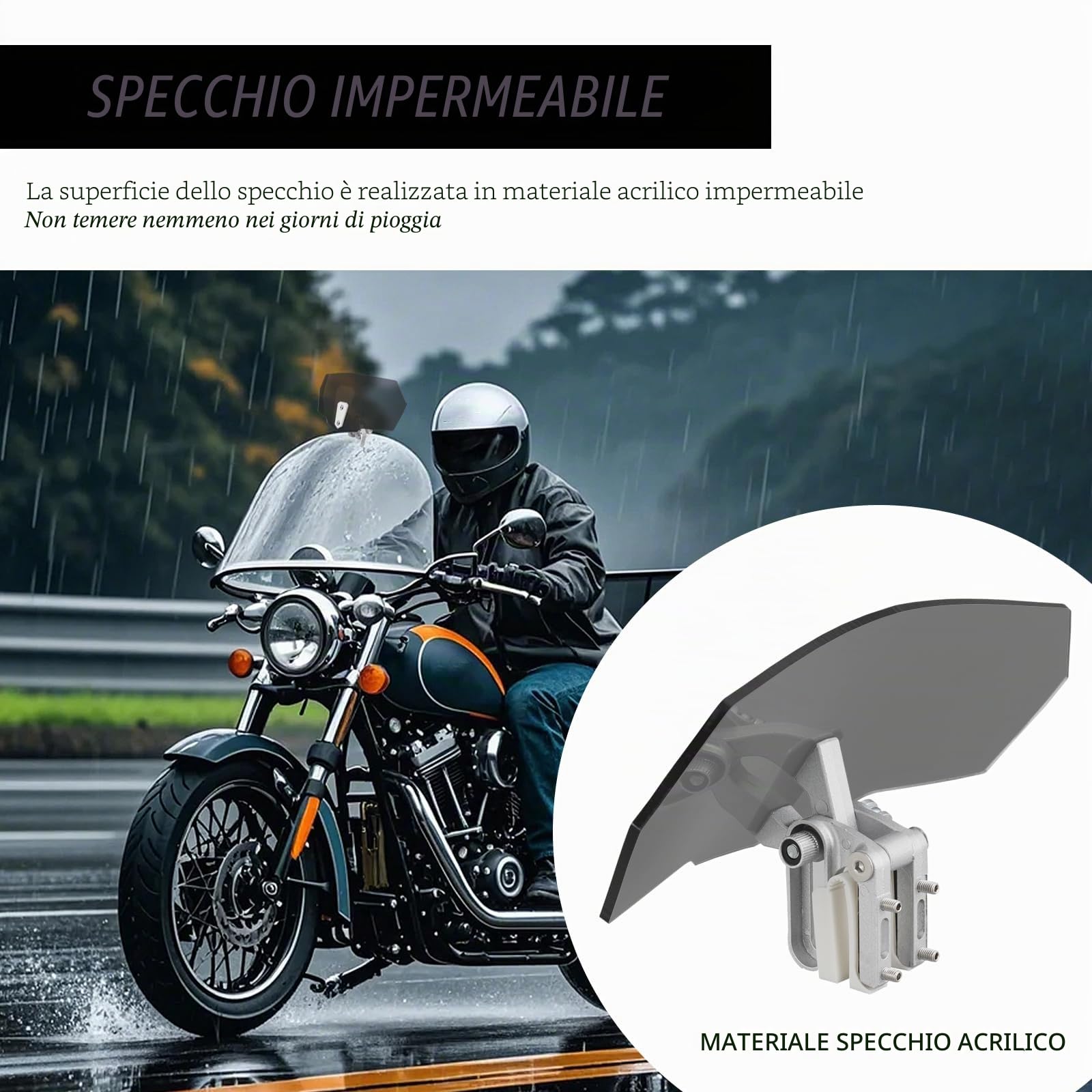 DREAMIZER Parabrezza Universale per Moto, Deflettore Antivento Regolabile con Clip per Estensione Parabrezza Spoiler Deflettore Antivento Compatibile con Honda Kawasaki Yamaha Suzuki Triumph