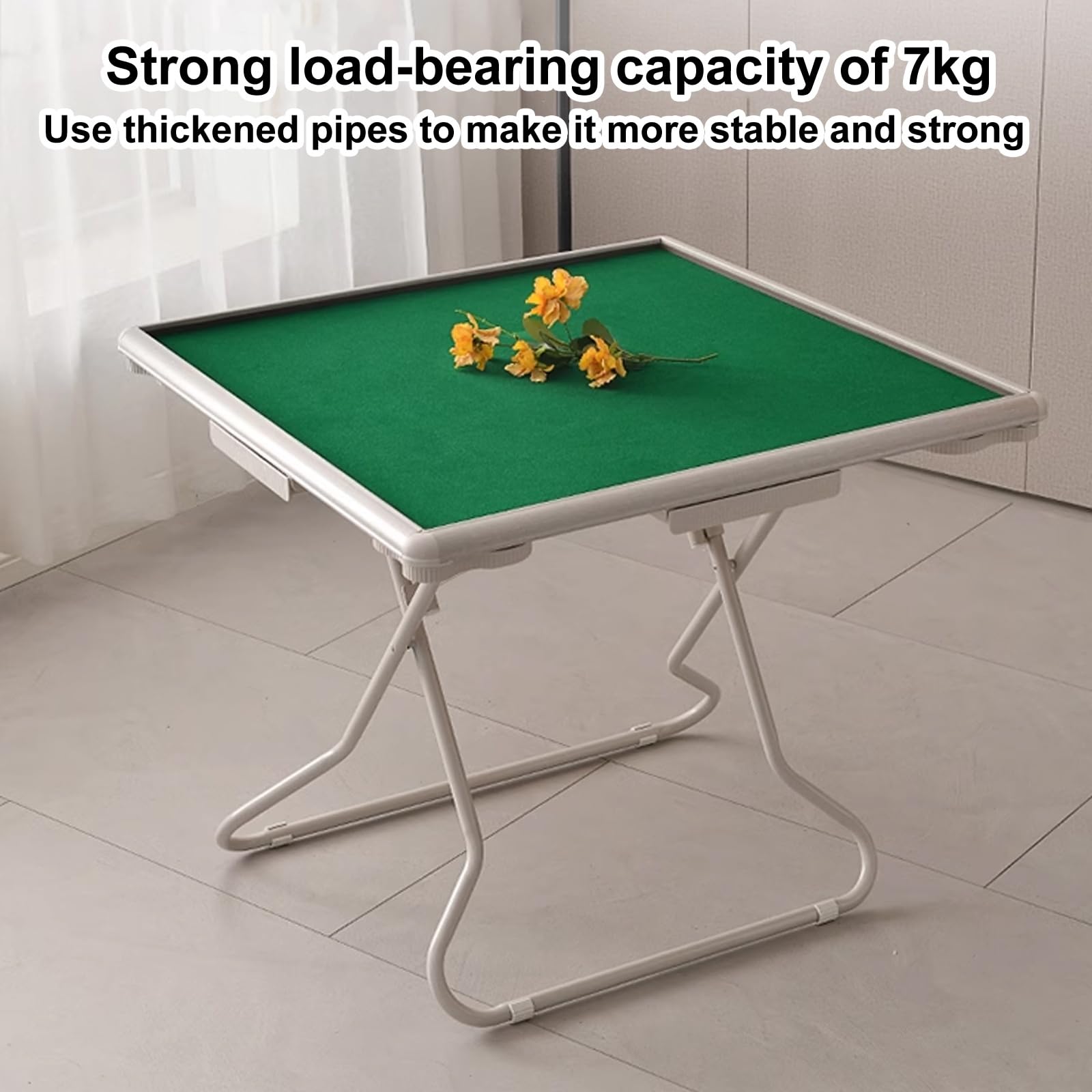 Tavolo da gioco pieghevole con contenitore e portabicchieri, design portatile per carte e giochi Domino, soluzione salvaspazio