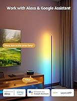 Vista 6 de Lepro OE1 AI Corner Floor Lamp, Smart RGBICW LED Corner Lamp with Music Sync, Alexa Enabled, Personalized AI Lighting Designer, Modern Standing Lamp