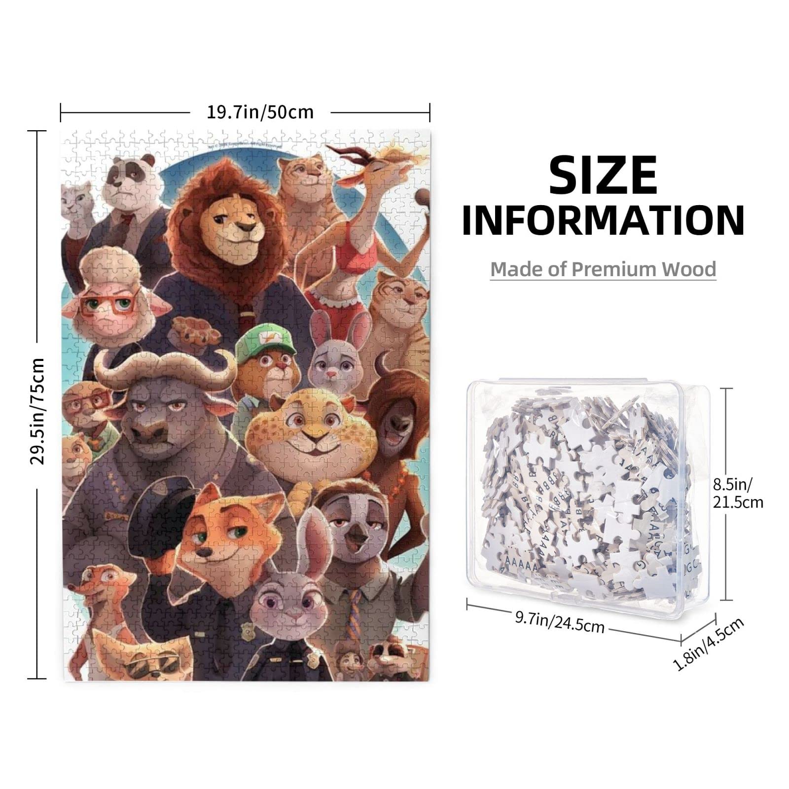 Amazon | Zootopia ズートピア 1000ピースのジグソーパズル、どの年齢