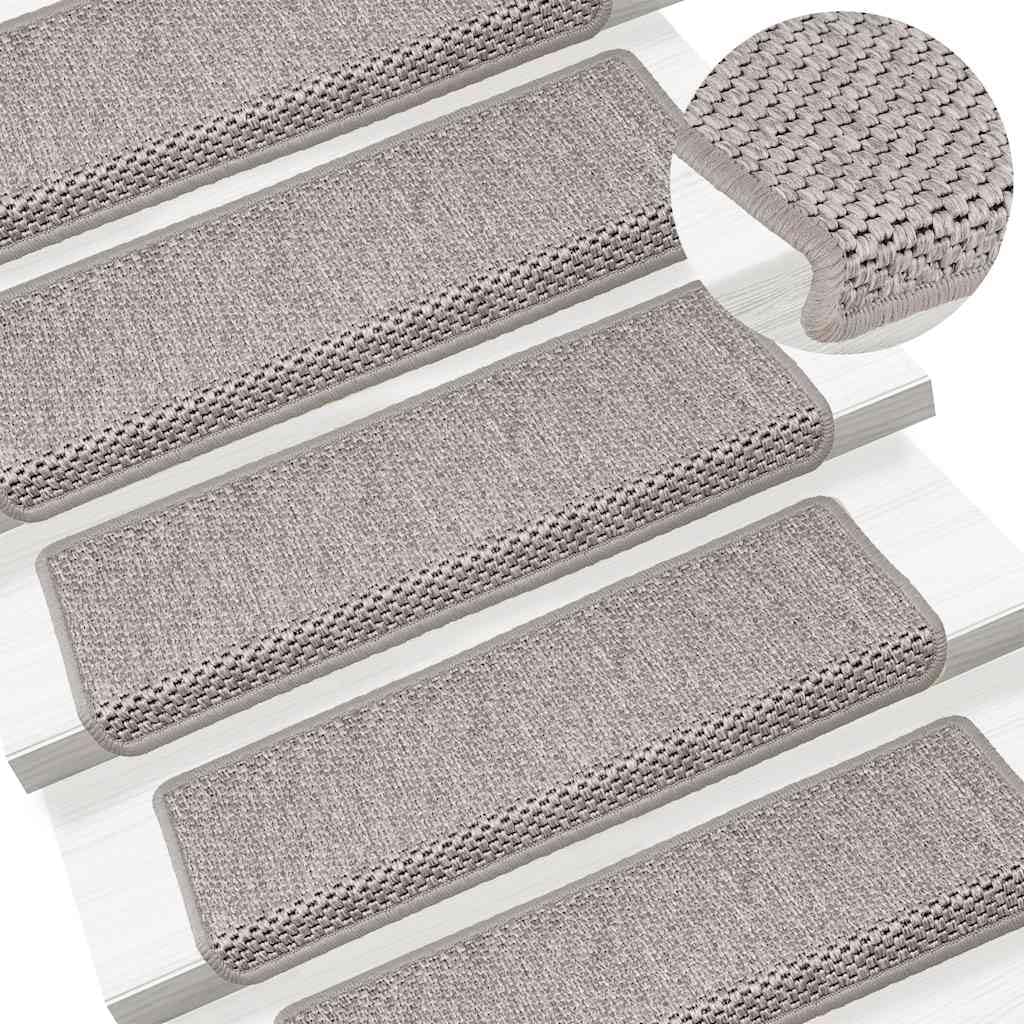 vidaXL Samoprzylepne nakładki na schody, 15 szt., 65x21x4 cm, srebrne