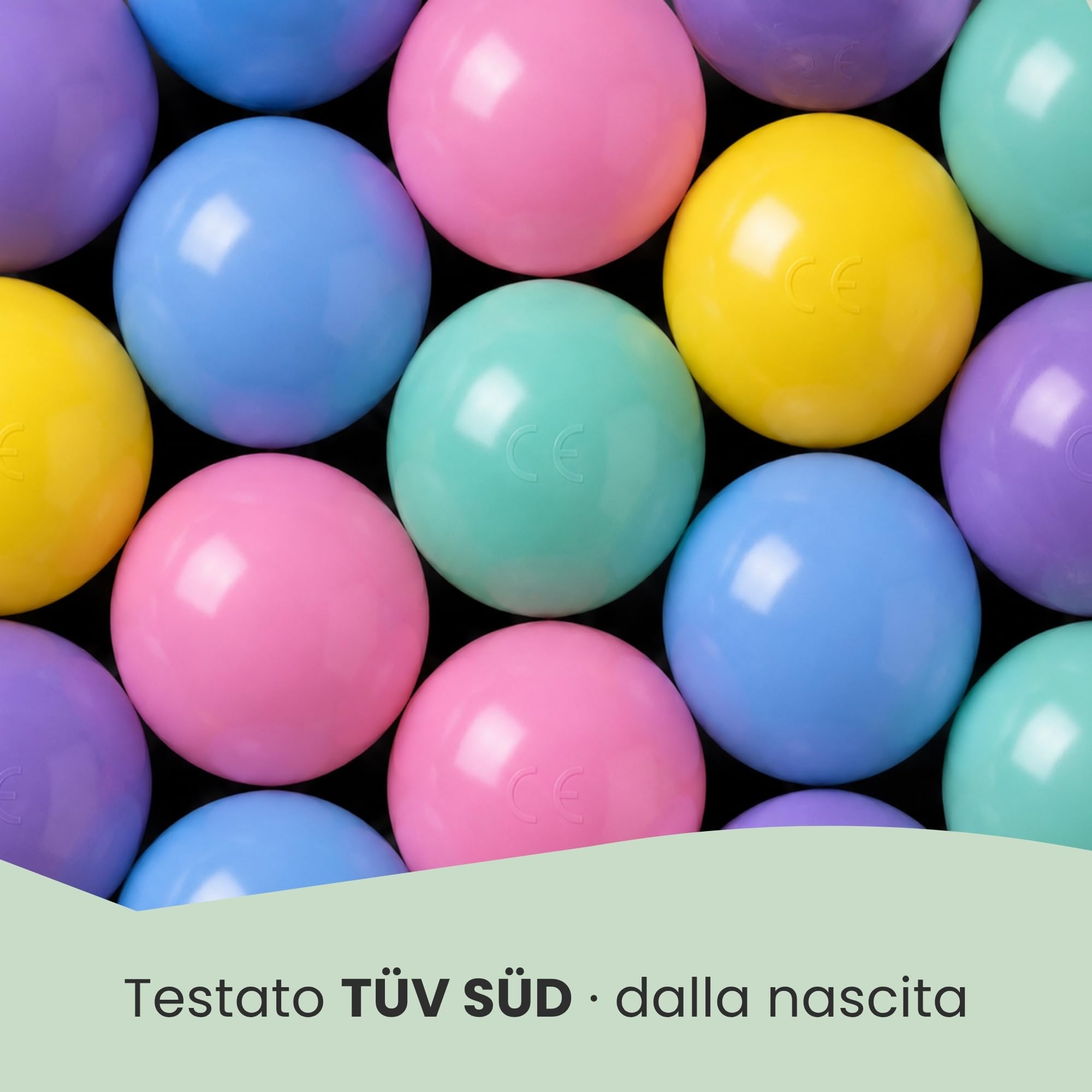 LittleTom Dalla Nascita: 1000 Palline per Piscina Bambi 5,5cm - Palline Plastica Bambini Colorate - Palline Gioco Palla per Piscina Giochi per Piscina Neonato - Palline Bimbi Colorate Palloni Piscina