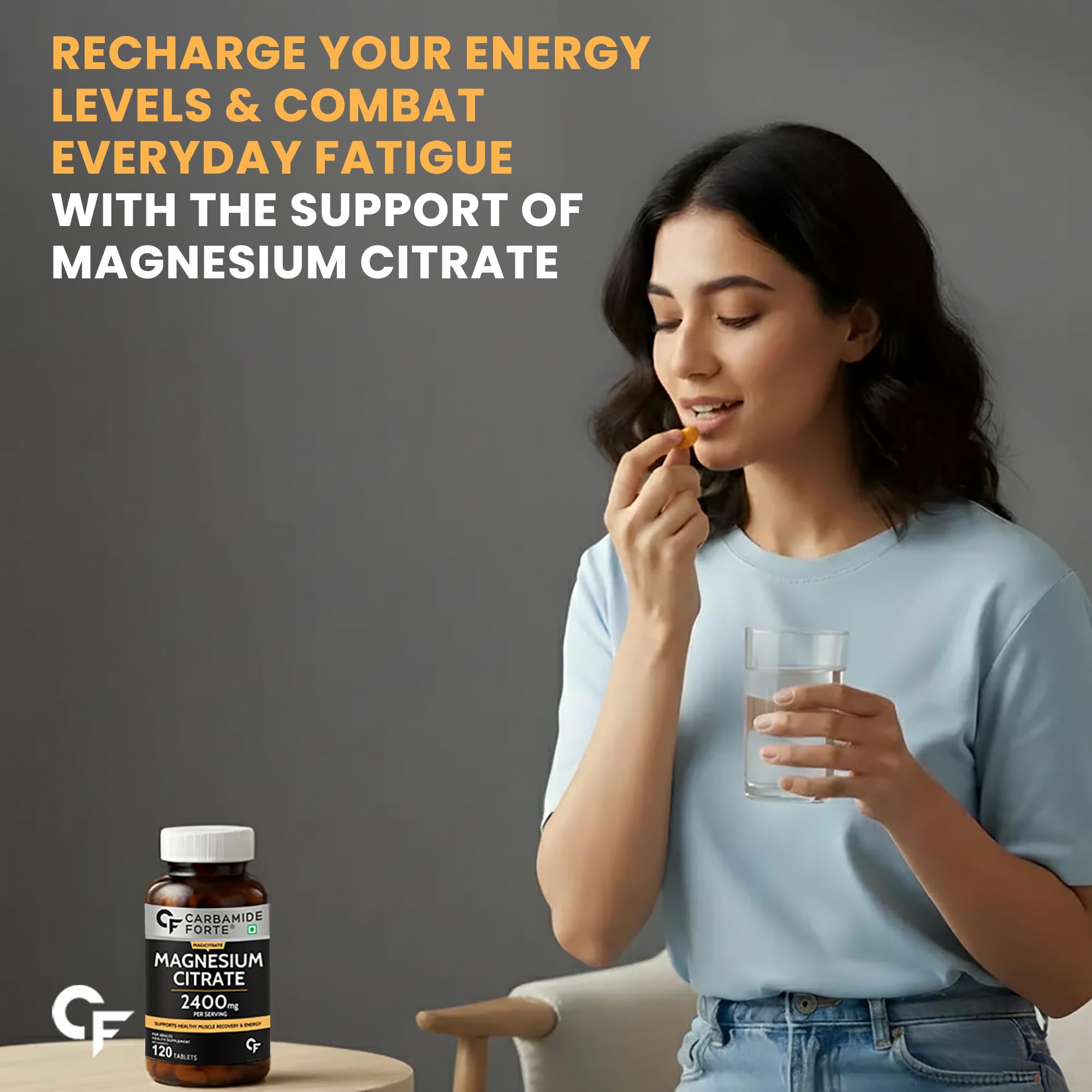 Carbamide Forte Magnesium Citrate Tablets 2400mg Per Serving | Magnesium citrate Supplement Supports Muscle Recovery & Energy Levels - 120 Tablets — Amazon image 6