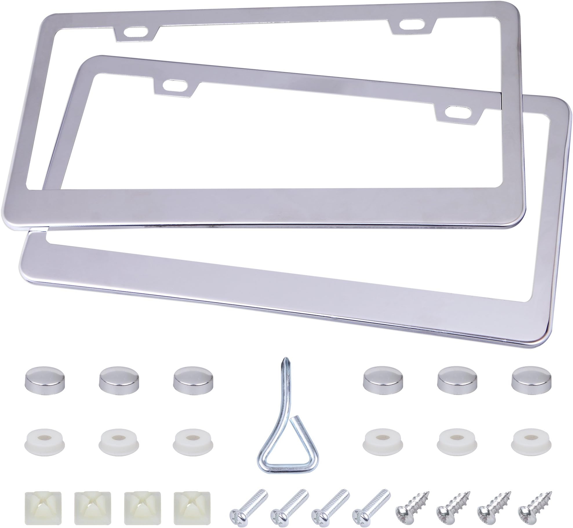 BEIANSHUO Mushroom Design License Plate Frames (2-Pack) - Aluminum, Universal Fit With Screws & Caps - View #9