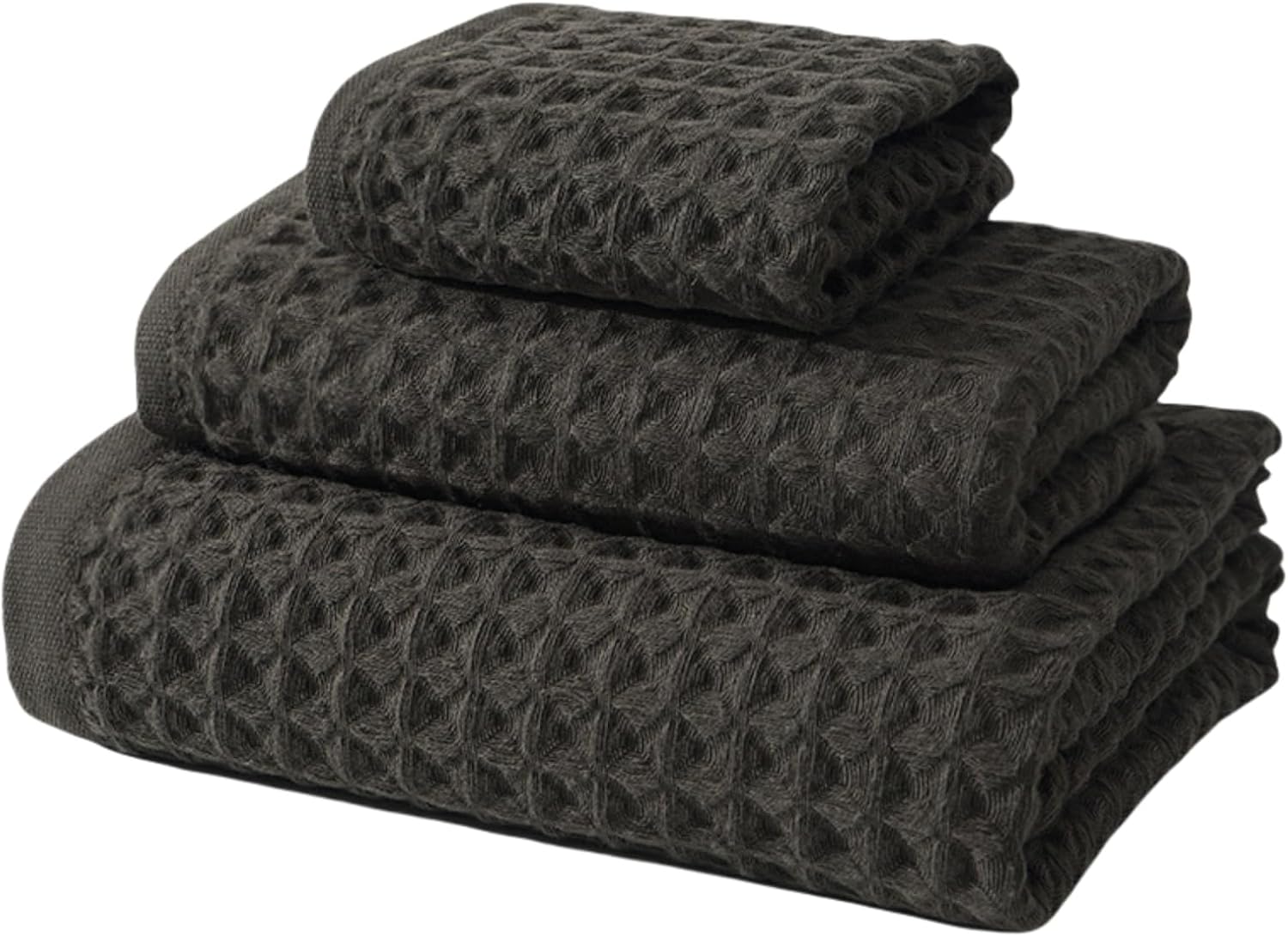 Amazon.com: CZSRH 100% Cotton Waffle Bath Towels for Bathroom Soft ...