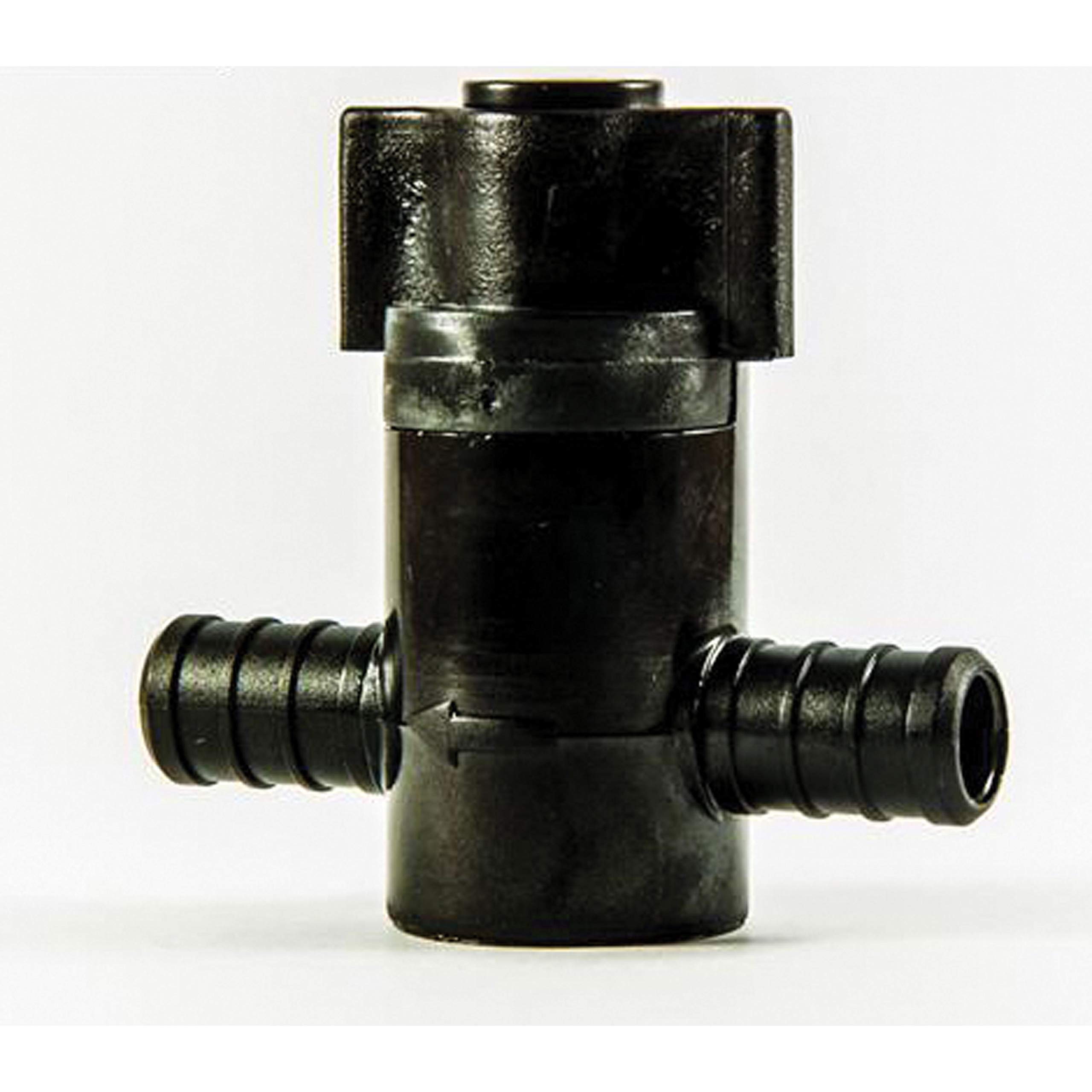 Ecopoly29879 Plastic Pex Crimp Valve, 0.5" Size, Black