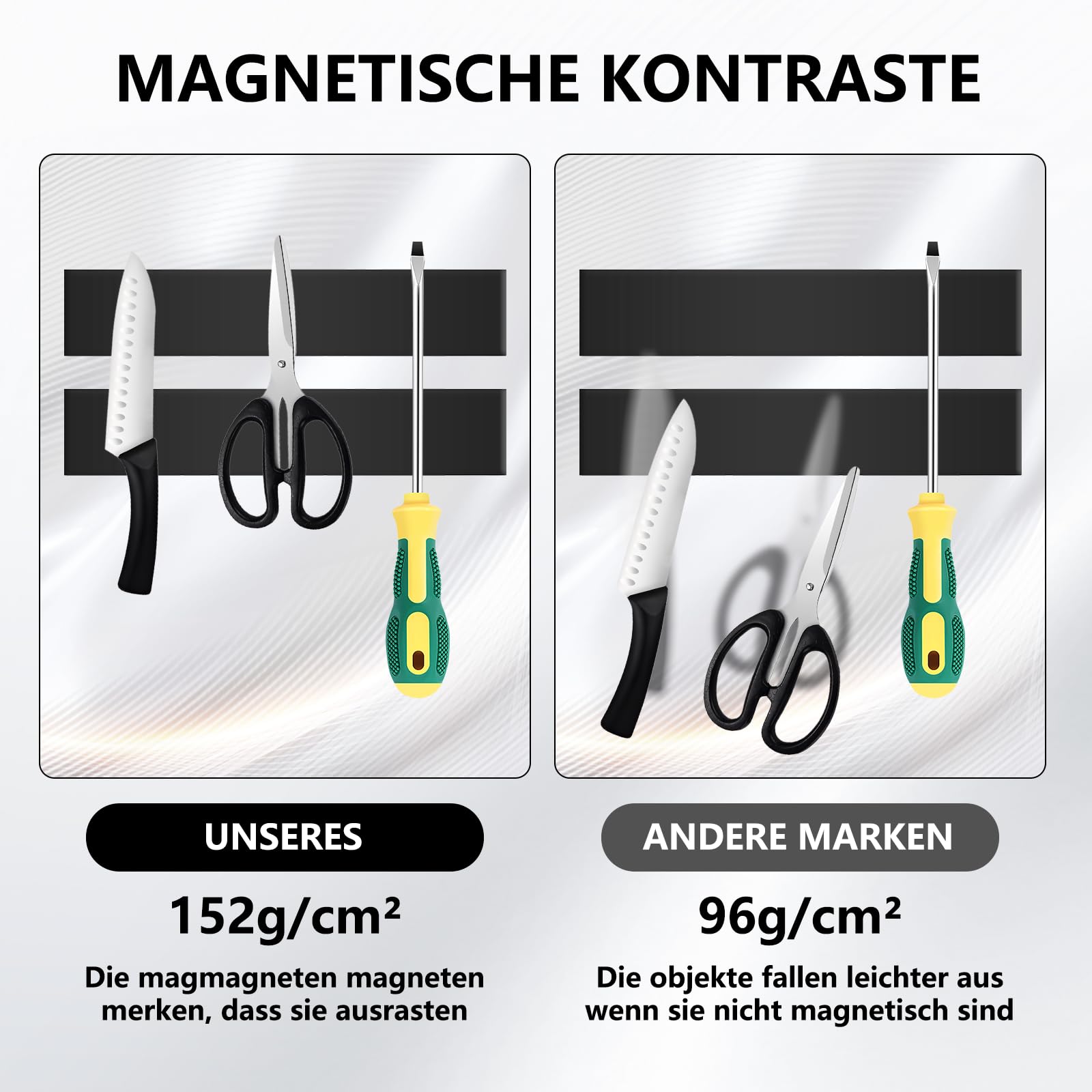 24 Stück Magnetstreifen Magnetklebeband Selbstklebend Stark 150x25x2xmm, 24 Stück Metallplättchen Selbstklebend Set 40mm,Zuschneidbar,mit Kleberückseite