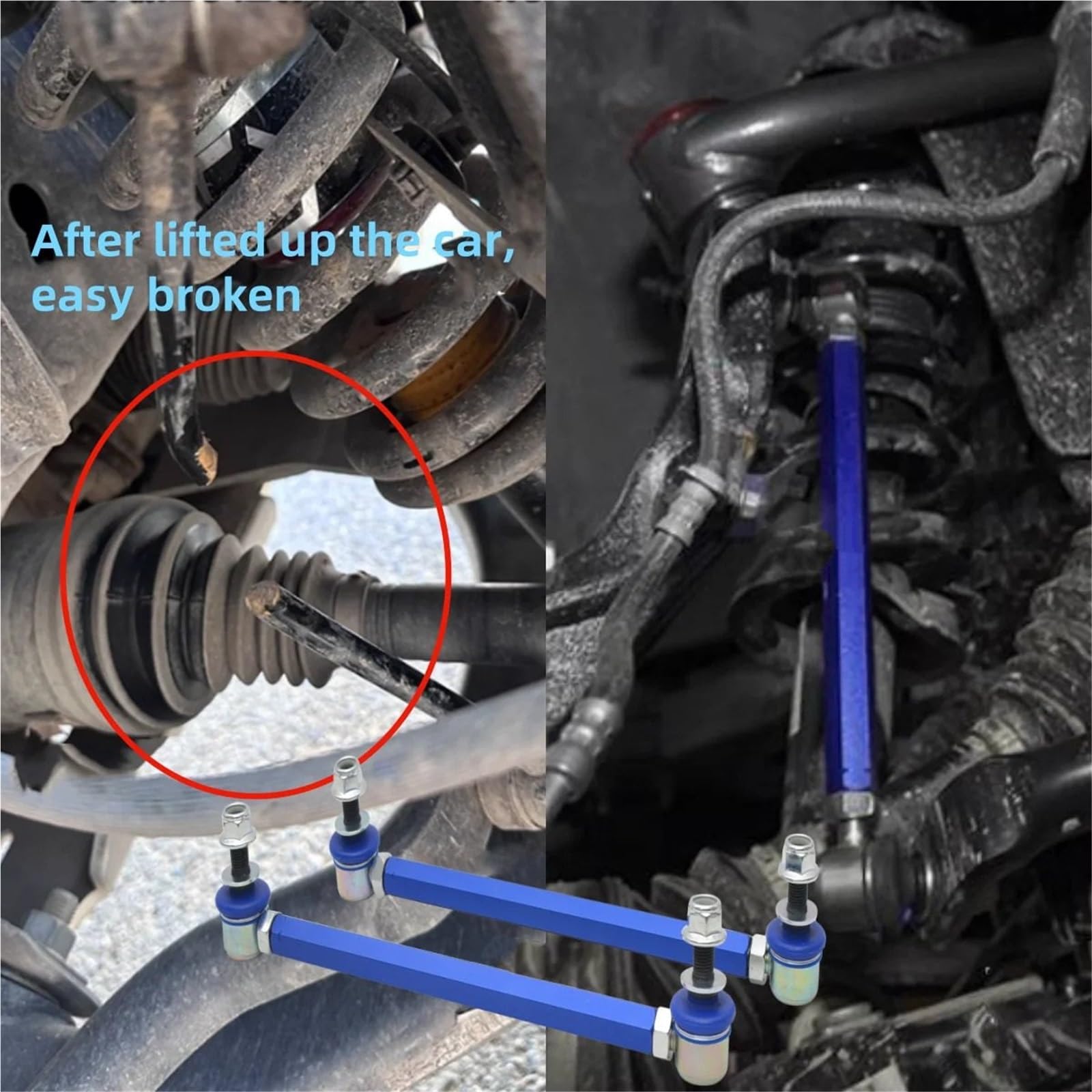Suspensión de Ruedas Compatible con Ranger T9 2022+, rótula delantera de 14 mm, ajustable, resistente, kit de enlace de extremo de barra estabilizadora.
