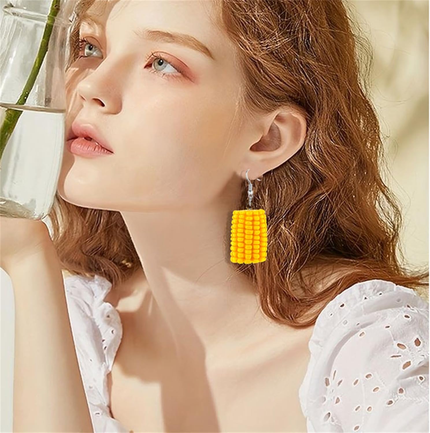 Dreuyet Candy Corn Earrings for Women 3D Cute Candy Corn Dangle Earrings Handmade Funny Halloween Earrings Halloween Party Cosplay Costume - Image 2