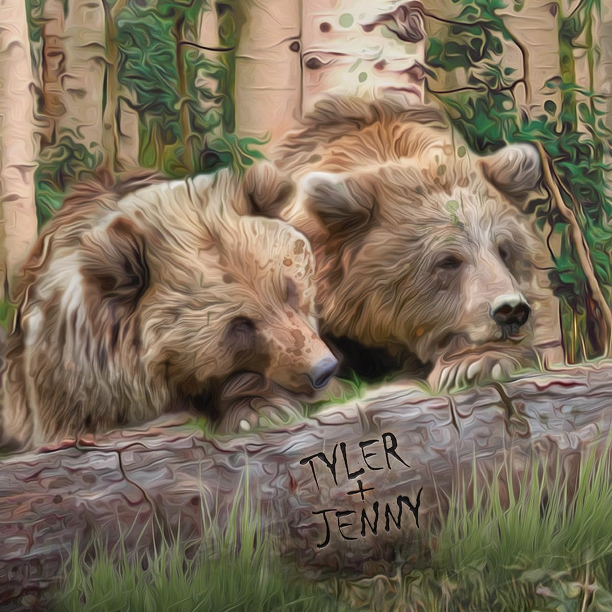 BLACK FOREST DECOR Personalized Aspen Bear Block Mount, 26" W x 2/5" D x 9 1/2" H