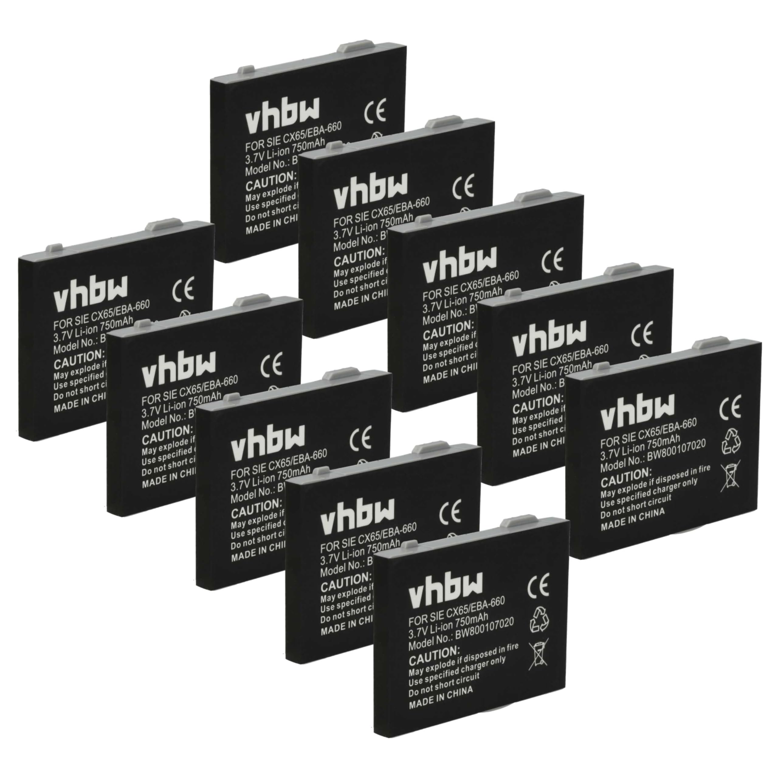 vhbw 10x Batterie Compatible avec Siemens Gigaset M2 Plus Professional