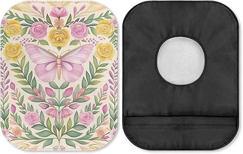 Miniatura 28 de Rnyleeg Bolsas de colostomía para mujer, 1 paquete de fundas de ostomía con cierre de flores de colibrí con cierre, suministros de ostomía Colibrí
