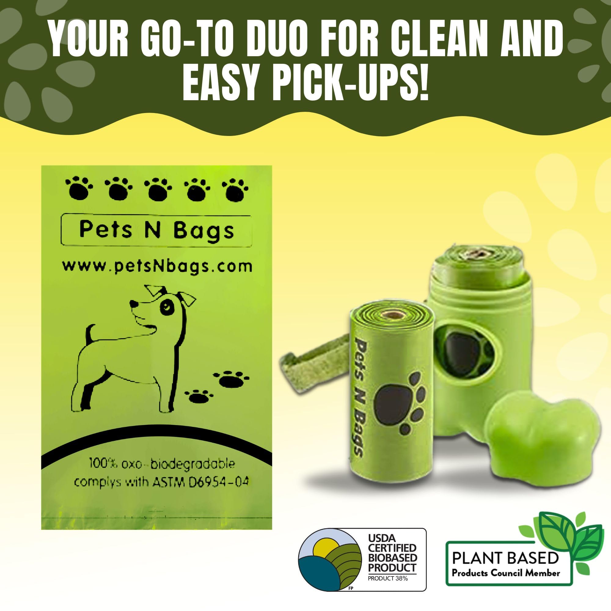 Bolsas para excremento de perro, bolsas de basura para perros, rollos de recambio sin perfume
