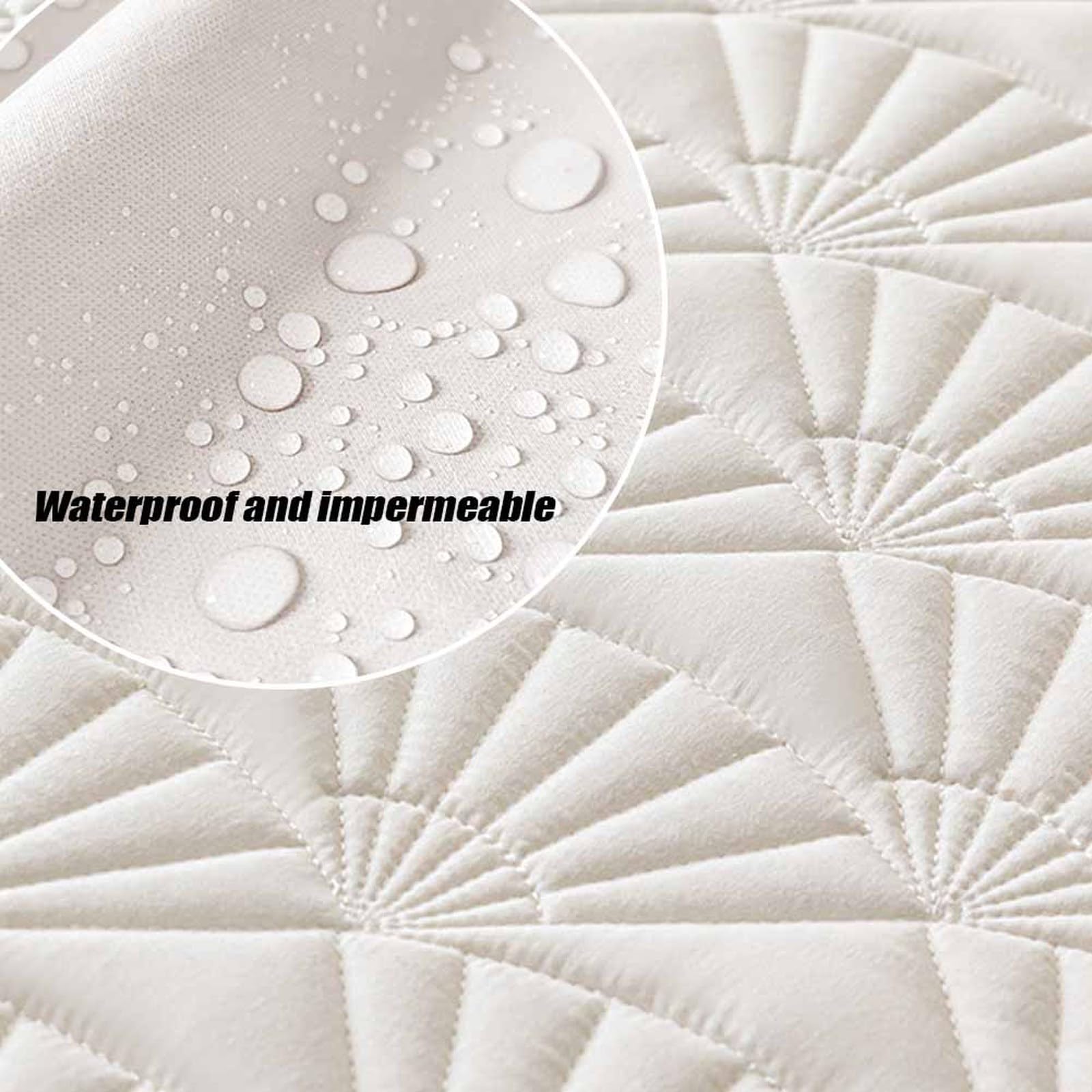 Sábana bajera impermeable de 150 x 200 cm + 30 cm de profundidad, súper suave, color gris claro, protector de colchón elástico y acogedor para máxima comodidad