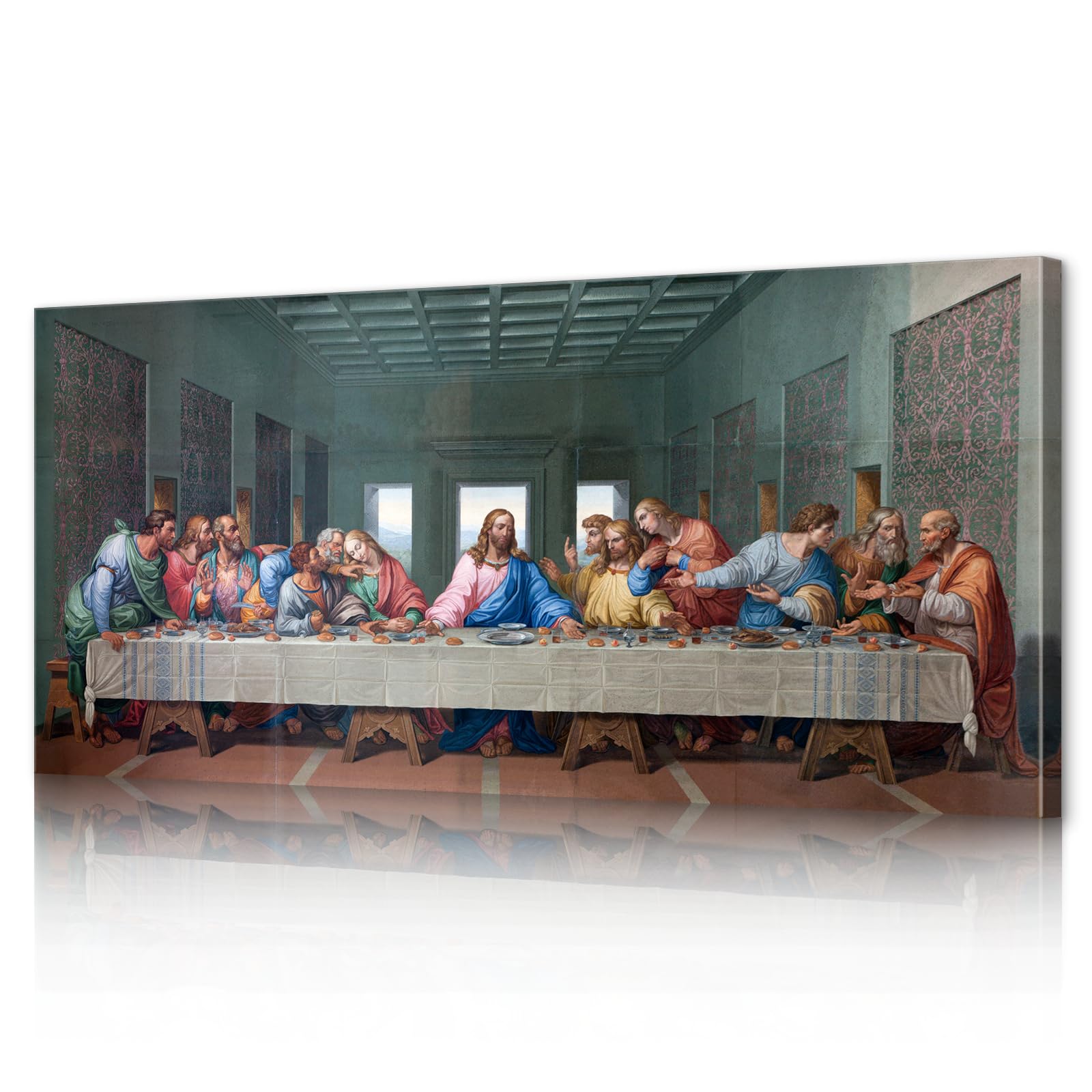 Jesus Christ and 12 Disciples Art Last Supper Painting for Dining Room